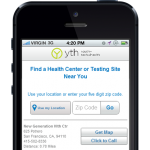 Health clinic locator mobile website